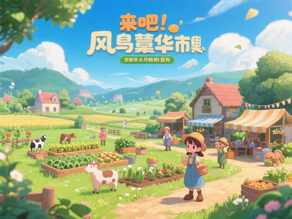 《牧场物语》全新力作《欢迎光临！风之繁华市集》预计8月上线